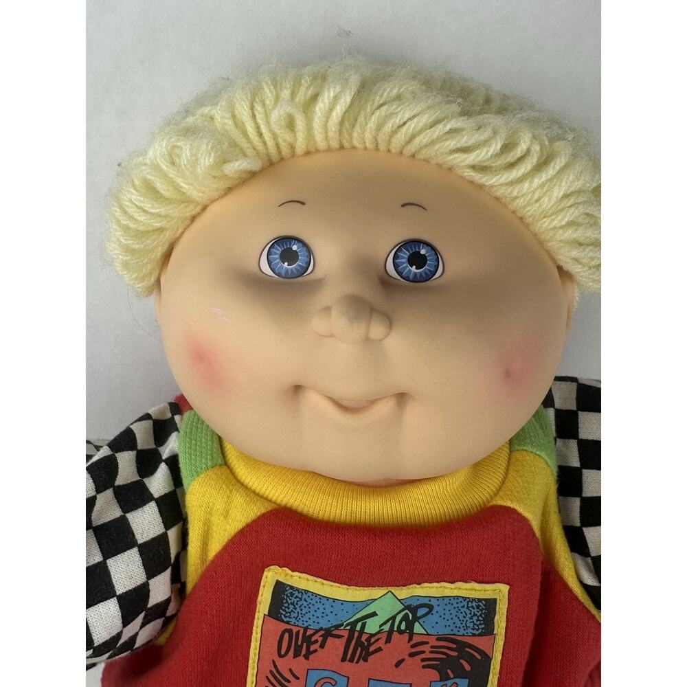 First Edition Racing Cabbage Patch Kids Boy w/ Blonde Hair & Blue Eyes - Picture 6 of 12